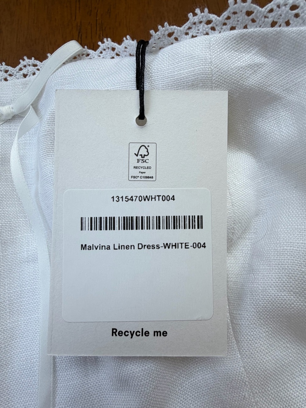 NWT: Reformation Malvina Linen Puff-Sleeve Mini Dress - women’s: Small P - Picture 2 of 16